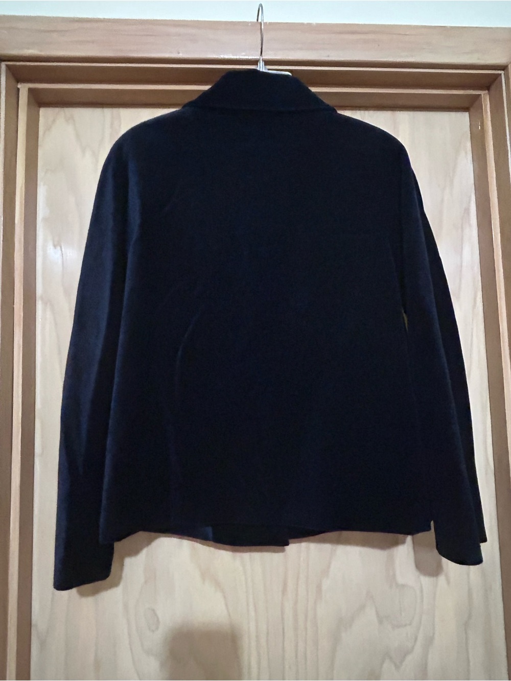 Talbots Women's Blue Velvet Button-Front Jacket - Picture 2 of 4